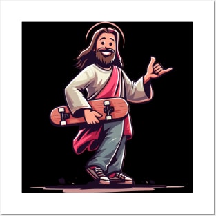 Funny Jesus Christ Skater Posters and Art